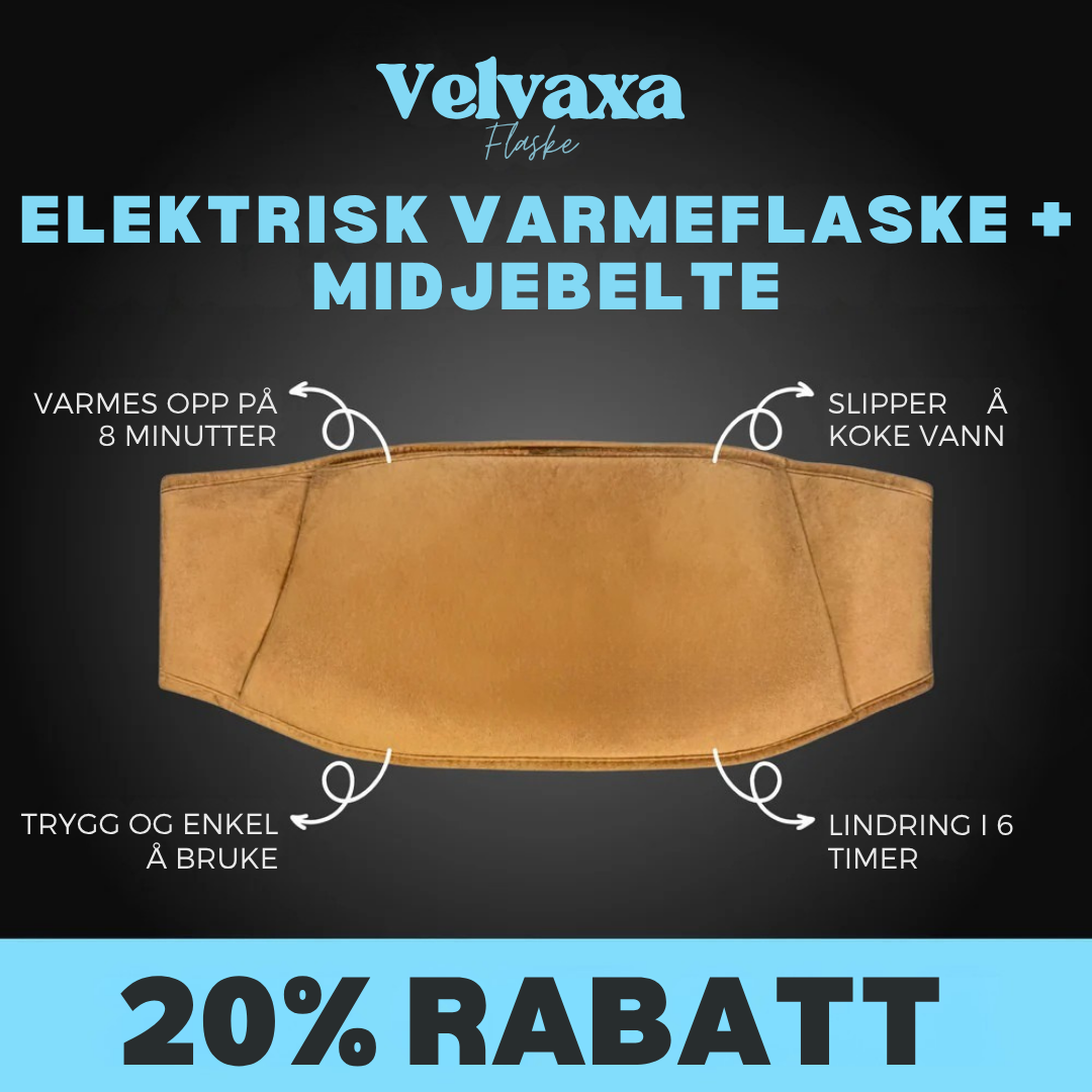 Velvaxa elektrisk varmeflaske med midjebelte – produktbilde